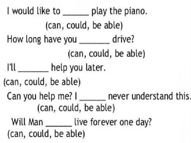 Can able to упражнения. Can could will be able to упражнения. Be able to задания. Can to be able to упражнения.