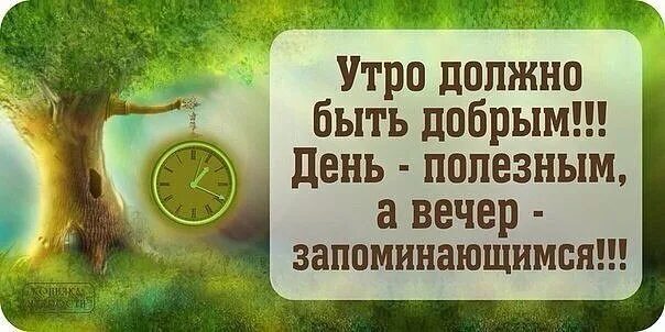 Утро должно быть добрым. Доброе утро должно быть добрым. Утро должно быть добрым день полезным а вечер запоминающимся. Доброе утро надо быть добрее.