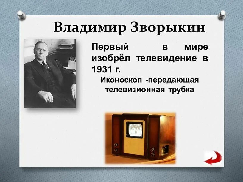 В каком году придумали двери. Первый телевизор Владимира Зворыкина.