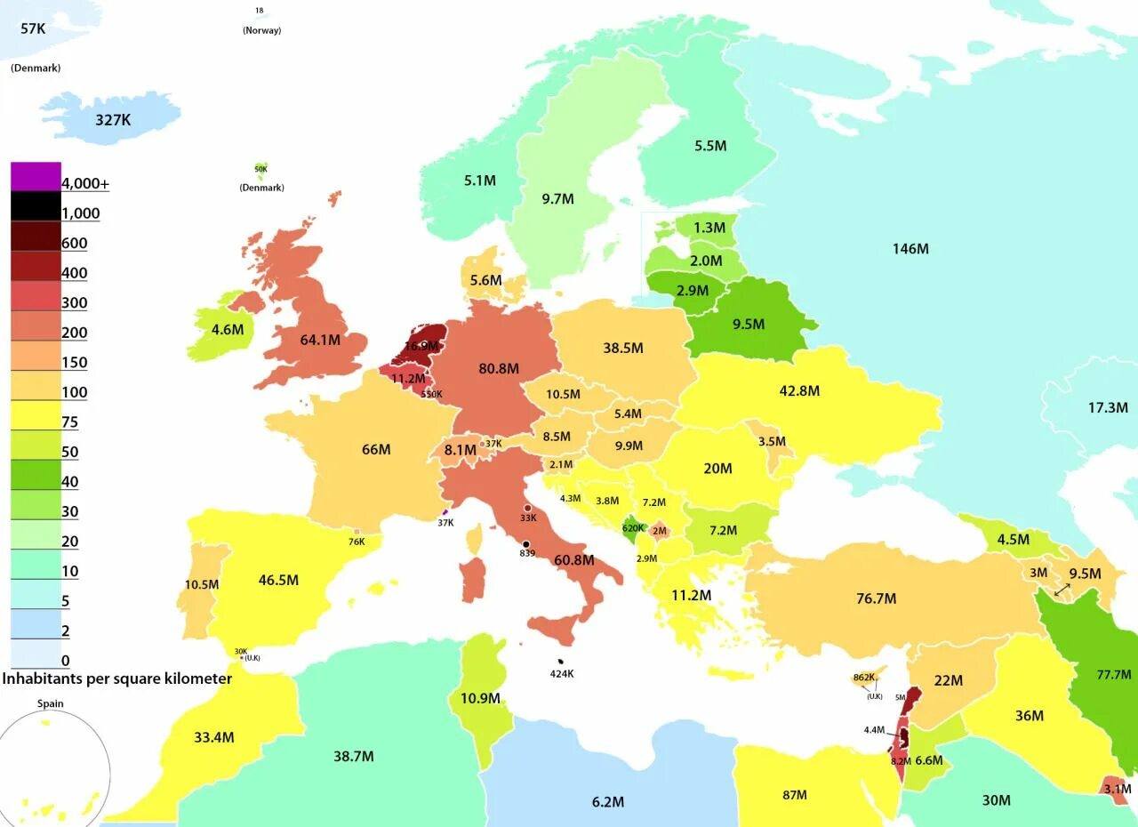 Плотность германии страны. Карта плотности населения Европы. Население стран Европы на карте. Карта Европы с численностью населения по странам. Карта плотности населения Европы 2020.