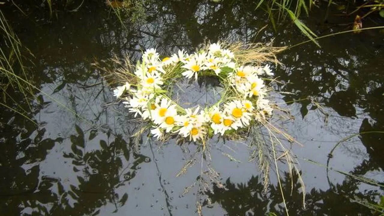 Плывет венок вдоль ночной реки. Плывут венки. Венки на воде. Венок на воде. Цветы плывут по реке.