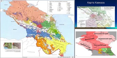 политическая карта кавказа
