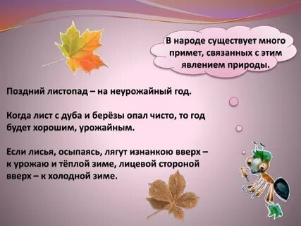 Приметы связанные с осенью