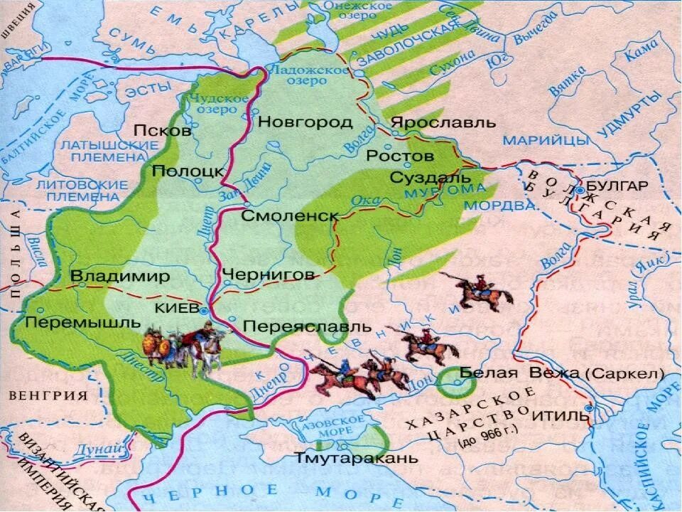 Русь при Ярославе мудром карта. Карта Киевской Руси при Ярославе мудром.