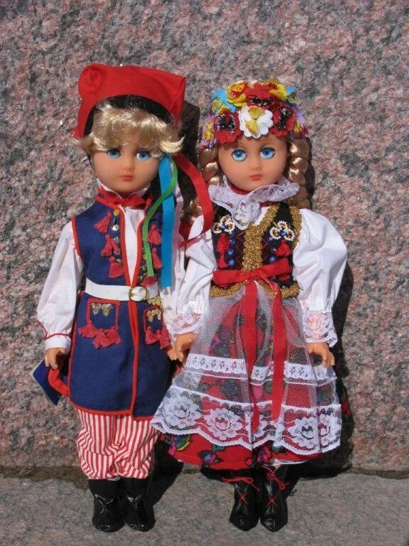 Национальные куклы. Куклы в национальных костюмах. Польские куклы. Кукла в народном костюме.