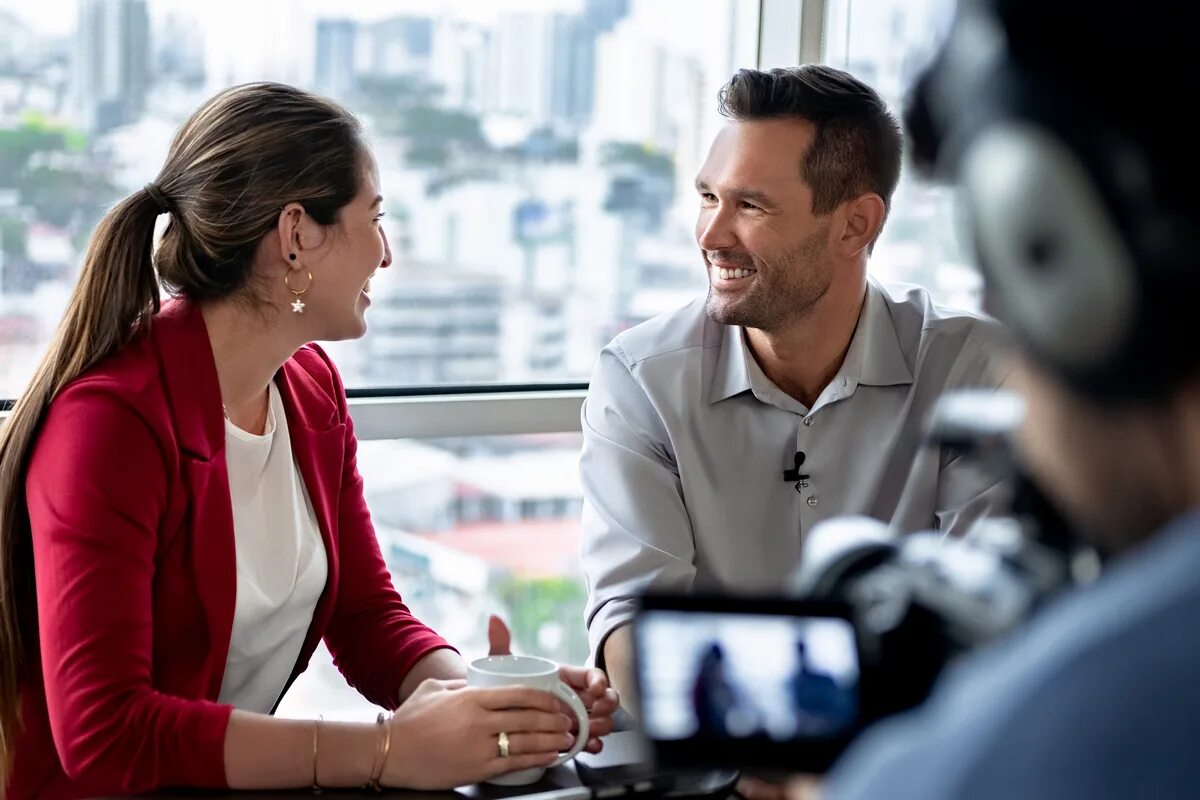 Listen to a reporter interviewing
