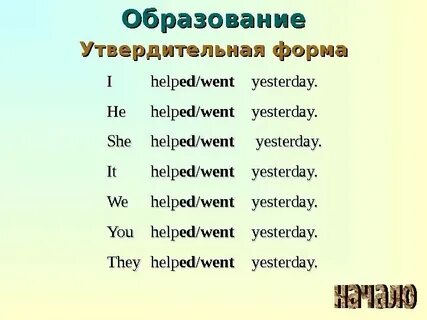 Вторая форма grow
