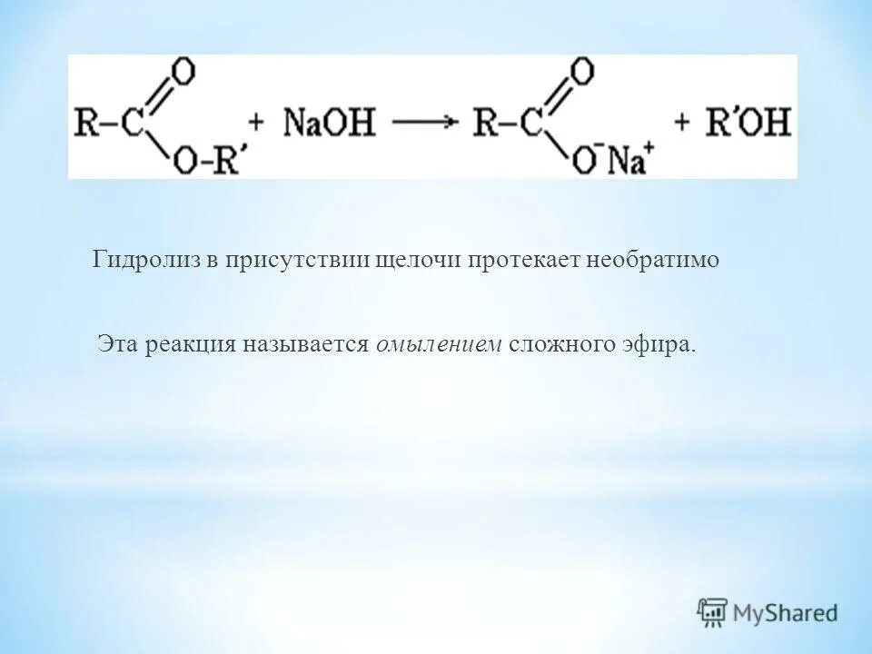 Почему щелочной гидролиз жиров называют омылением