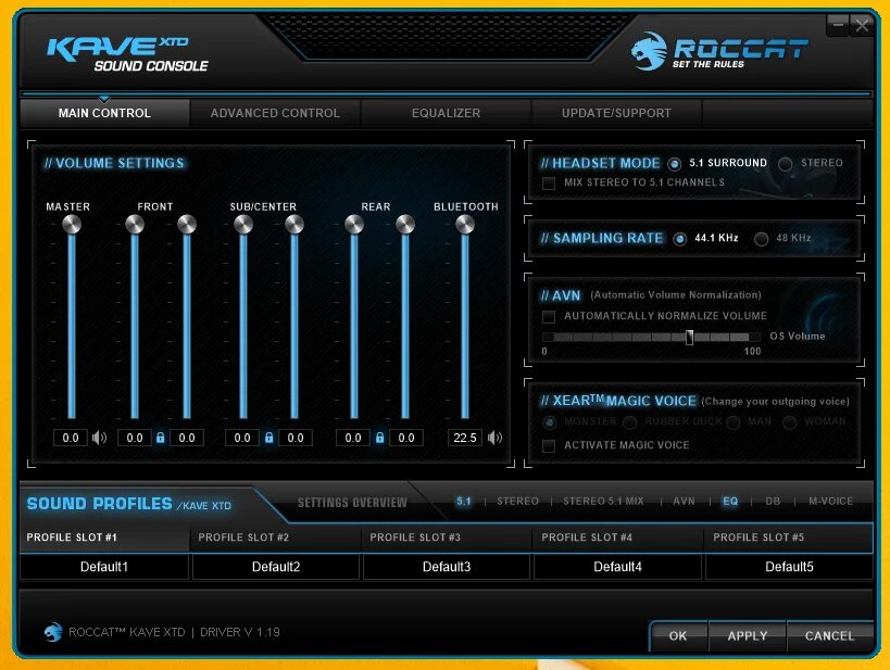 Эквалайзер звука наушников. Roccat kave XTD 5.1 Digital. Roccat kave 5.1 Sound Control. Roccat kave 5.1 Driver. Эквалайзер.