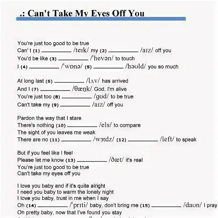 Take his eyes off. Can't take my Eyes off you. Can't take my Eyes off you Muse. Аудирование по англ песням. Pretty much Eyes off you.