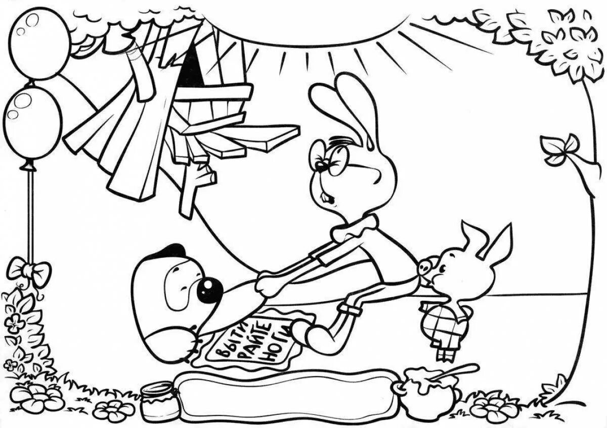 Нарисовать винни и пятачка. Разукрашки Винни пух и Пятачок. Винни пух Союзмультфильм 1969. Винни пух раскраска для детей.