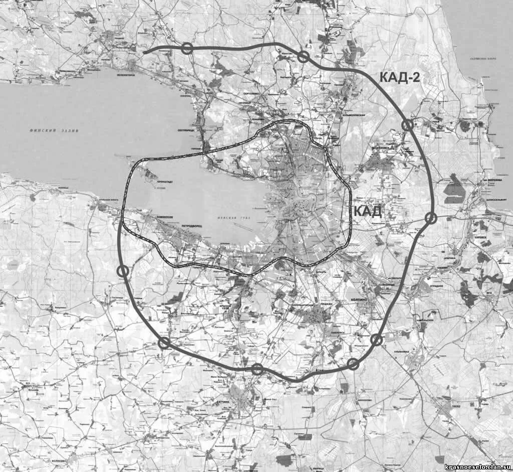 Проект кад 2 вокруг санкт петербурга. План второй кольцевой дороги вокруг Санкт-Петербурга. Схема КАД 2 вокруг Санкт Петербурга.