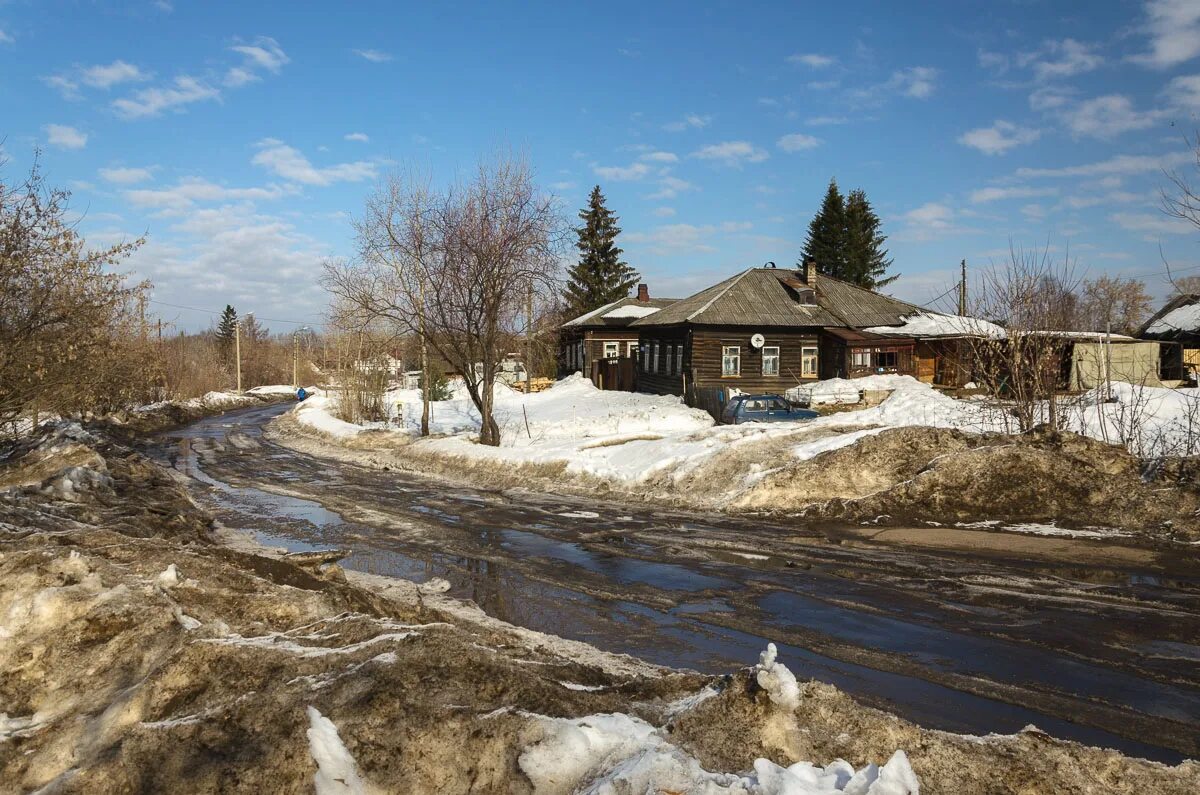 Деревня весной. Март в деревне. Март village