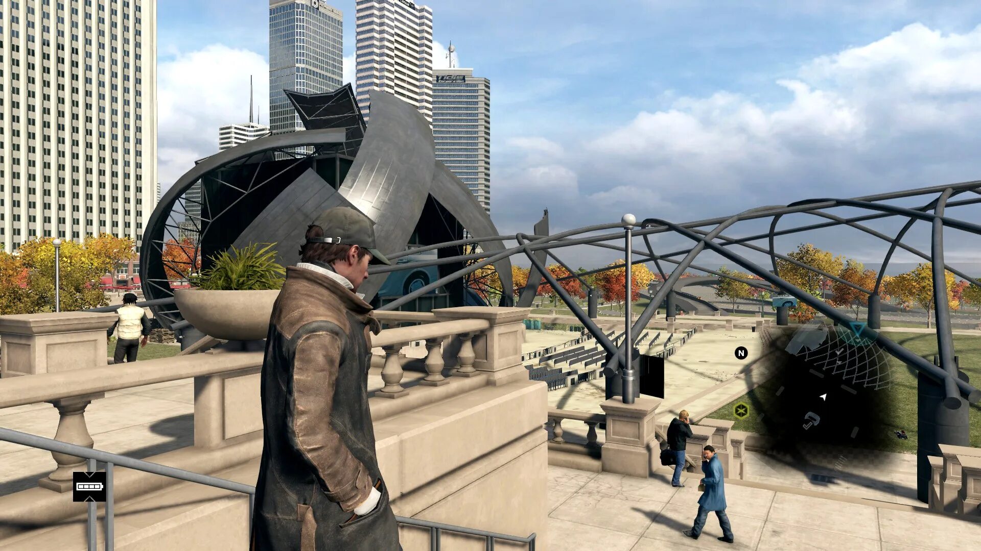 Watch dogs living city. Watch Dogs 1 город. Храм Нью Дон watch Dogs. Небоскреб watch Dogs. Осень watch Dogs.