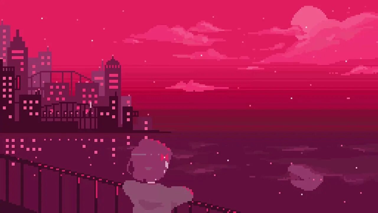 Pixel art gif. Пиксельный закат. Пиксельные пейзажи розовые. Пиксель gif. Пиксельная гифка.