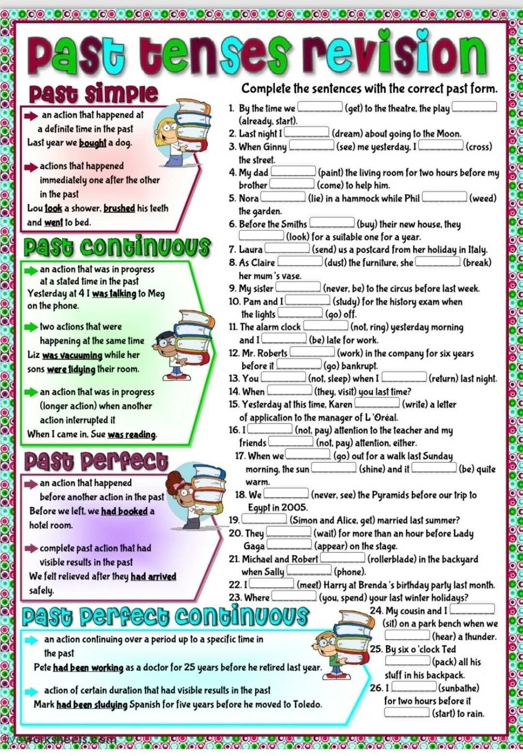 Past perfect and past simple Tenses exercise. Past Tenses упражнения. Упражнения для тренировки past Tenses. All past Tenses упражнения.