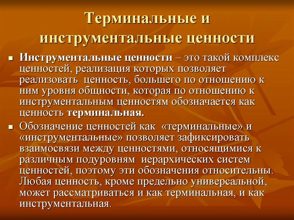 Методика терминальных ценностей