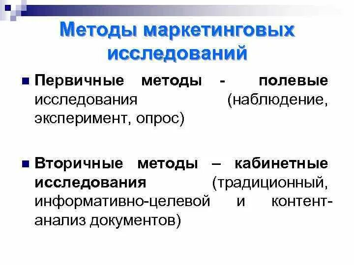 Первичные и вторичные маркетинговые исследования. Методы первичного маркетингового исследования. Методы маркетинговых исследований в образовании. Методы маркетинговых исследований опрос наблюдение эксперимент. Основные маркетинговые методы