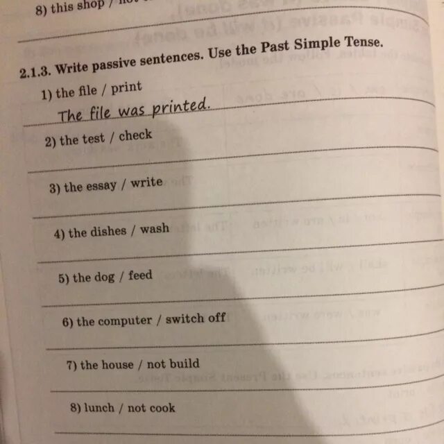 Write these sentences in the passive voice. Rewrite the sentences using the Passive.. Write sentences using the past Passive the. Write the sentences in the Passive. Rewrite the sentences in the Passive Voice.