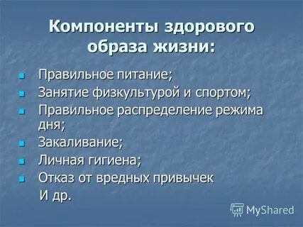Краткий реферат на тему здоровый образ жизни