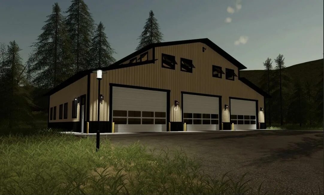 Фс 22 мод гараж. Гараж для фс 2019. fs19 здания. fs19 garage. farming simulator 19 гараж.