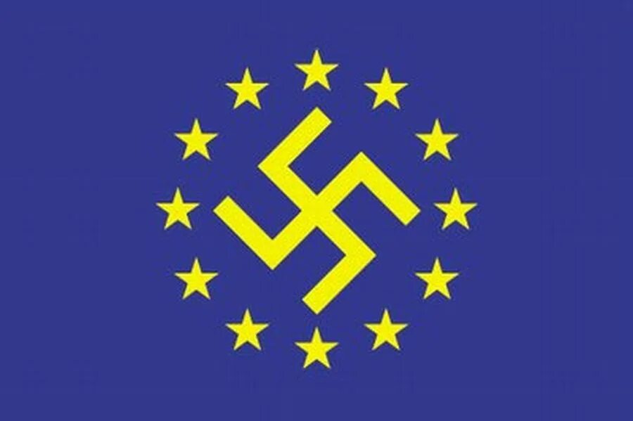 Флаг нацистского европейского Союза. Европейский Союз четвертый Рейх. Нацистский Европейский Союз. Флаг ЕС со свастикой.