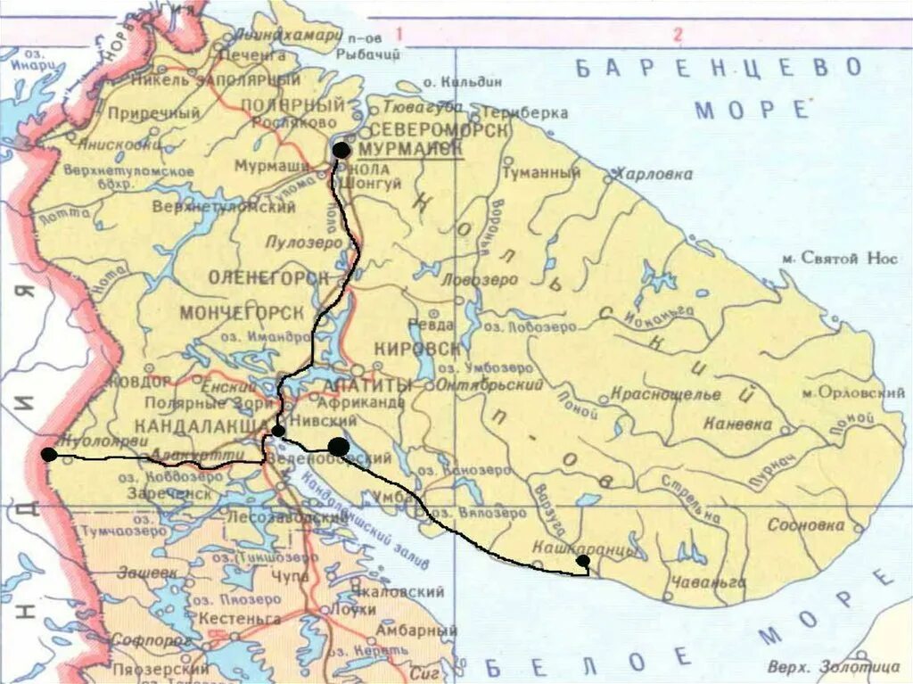 Показать на карте где находится мурманск. Границы Кольского полуострова на карте. Карта Кольский полуостров Мурманская область. Мурманск на карте Кольского полуострова. Границы Кольского полуострова на карте России.