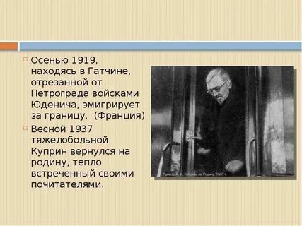 Эмиграция куприна
