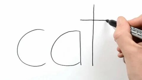 Как из слова cat нарисовать кота