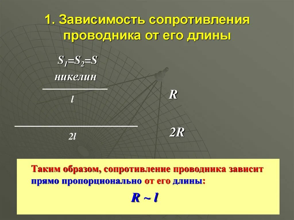 Зависит ли величина сопротивления проводника. Формула зависимости сопротивления проводника от его длины. Зависимость сопротивления JN lkbyys. Зависимость сопротивления от длины проводника. Зависимость сопротивления от длины сечения и материала проводника.