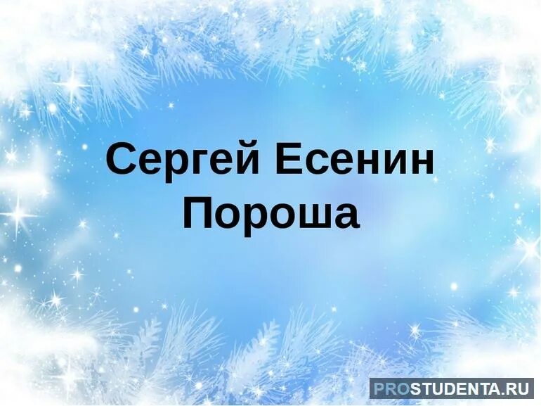 Стихотворение есенина пороша 6 класс. Пороша Есенина. Стих Есенина пороша.