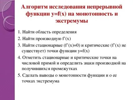 Монотонность производной