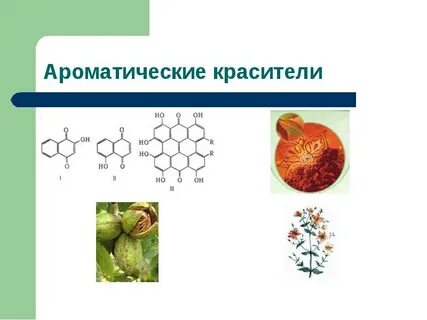 Натуральные и синтетические красители