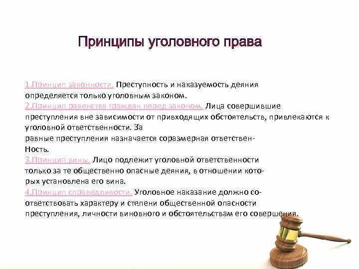 Преступность и наказуемость деяния определяется законом. Принцип равенства в уголовном праве. Преступность и наказуемость деяния.