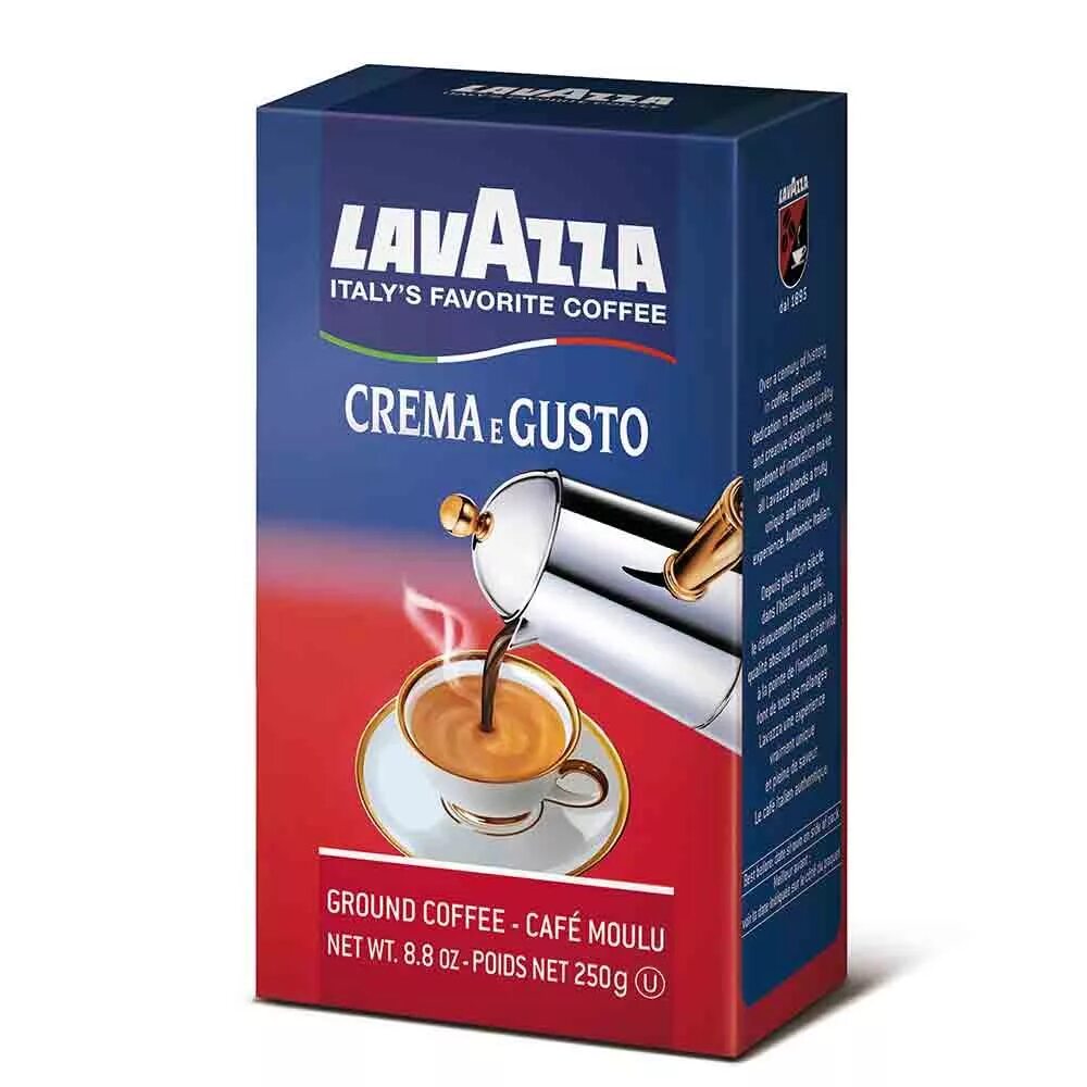 Кофе молотый Lavazza crema gusto 250 гр. (Лавацца) crema e gusto молотый, 250 г. Lavazza crema e gusto кофе молотый 250 г. Кофе молотый Lavazza Crena gusto. Lavazza crema молотый