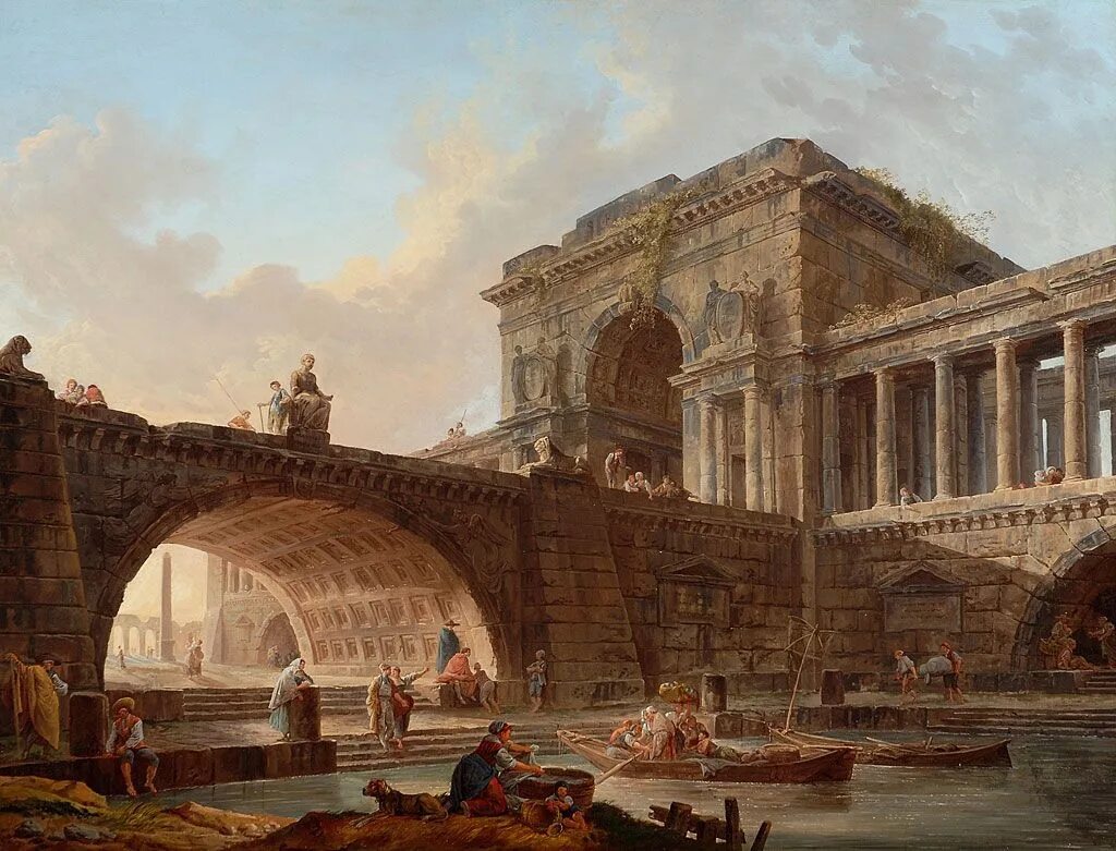 Юбер Робер (1733–1808). «Руины». Юбер Робер художник. Юбер Робер (Hubert Robert, 1733-1808). Юбер Робер акведук.