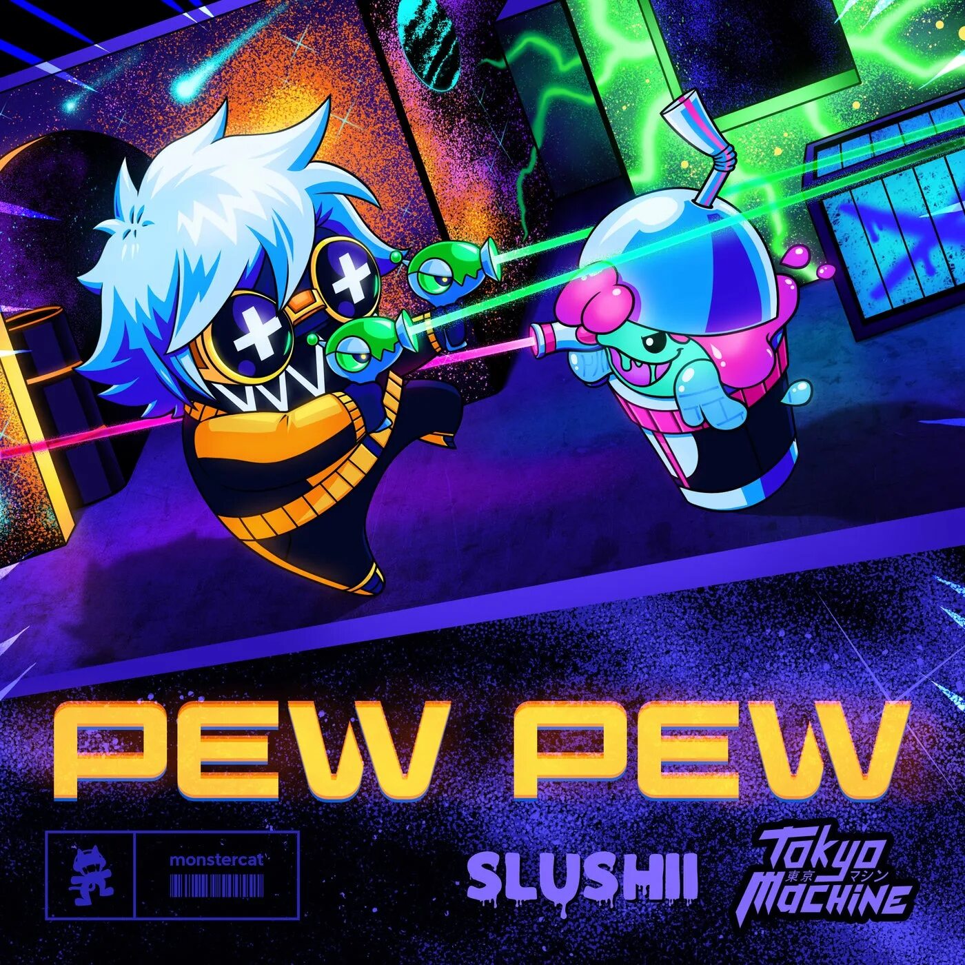 Pew pew live. Tokyo machine. pew. slushii machine. chompo tokyo machine.