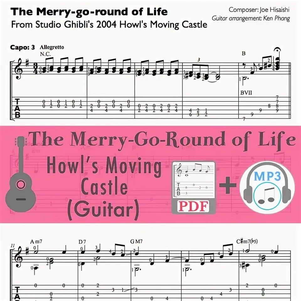 Merry go round joe hisaishi. Merry go Round Piano Notes. Merry go Round Ноты для гитары. Merry go Round Ukulele. Merry go Round of Life Ноты для гитары.