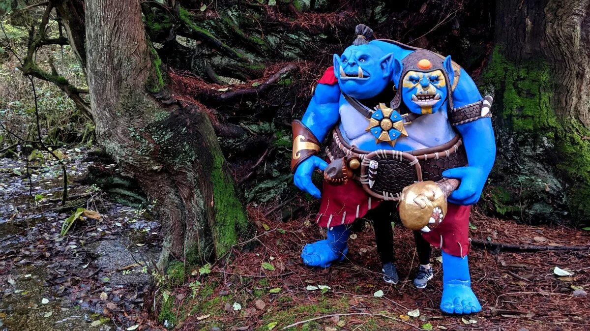 Ogre magi cosplay. Реплики огра. Костюм огр мага. Косплей на огре маги. Косплей огр мага яторо.