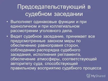 Принципы судебного разбирательства