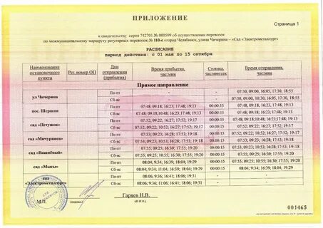 Расписание 110 самара