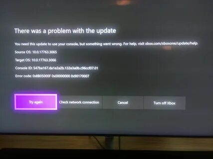 Что делать если xbox выдает ошибку