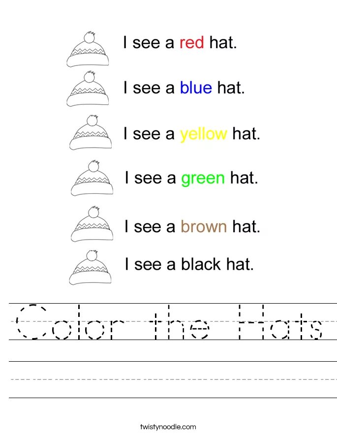 Английское слово шляпа. Задания hat bat. Упражнения Colours английский. Задания на цвета английский 1 класс. Прописи на английском слова hat.