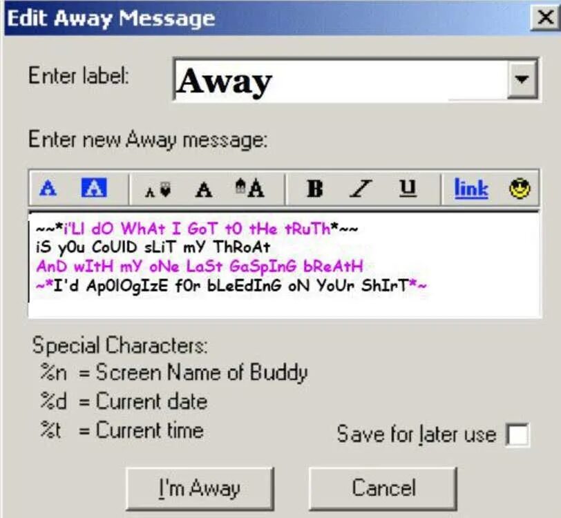 Away message. Aim мессенджер. AOL instant Messenger. What is the aim.