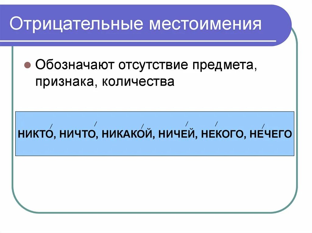 Урок русского языка 6 класс отрицательные местоимения. Отрицательные местоимения. Отрицательные местоимения правило. Отрицательные местоимения примеры. Отрицательные местоимения в русском языке.