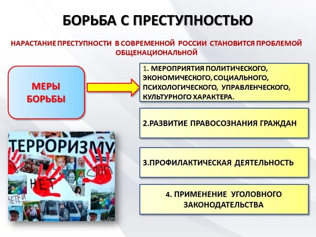 Понятие борьбы с преступностью