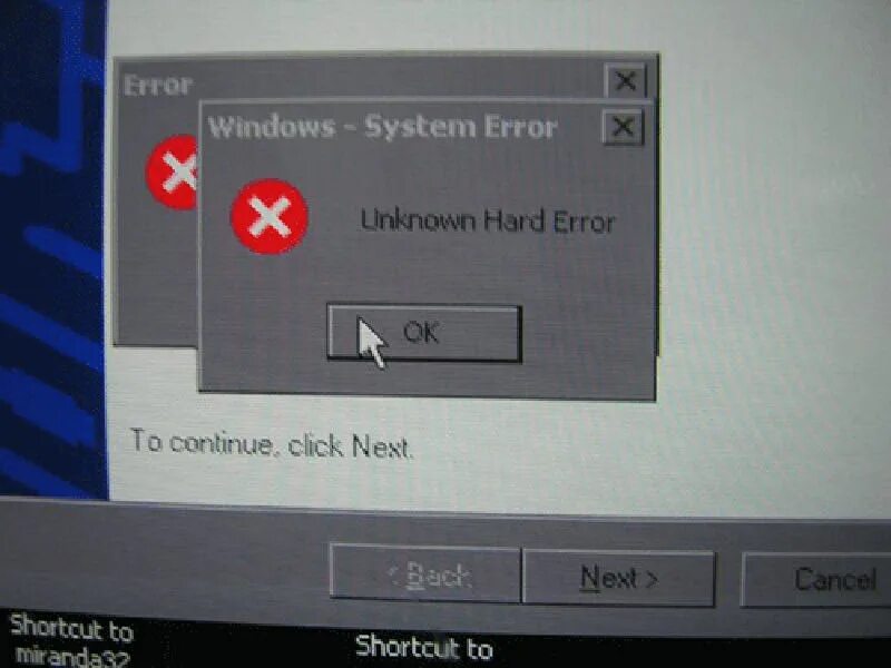 Ping system error. Unknown hard error. неизвестная ошибка windows. system error. unknown hard error windows 10.