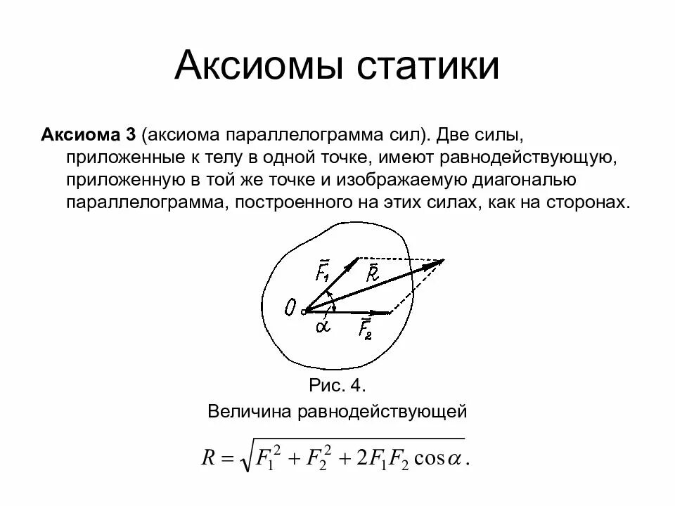 8 аксиом. Аксиомы статики. Аксиомы статики теоретическая механика. Аксиома равновесия двух сил. Аксиомы статики правило параллелограмма.