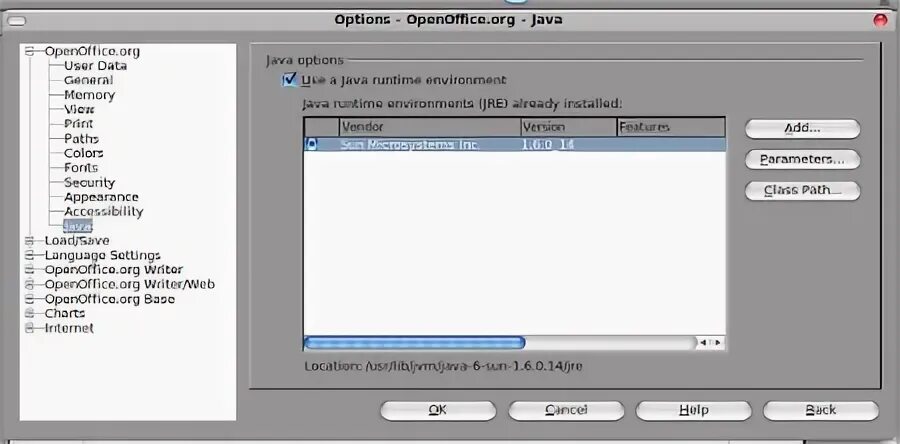 Java jar options
