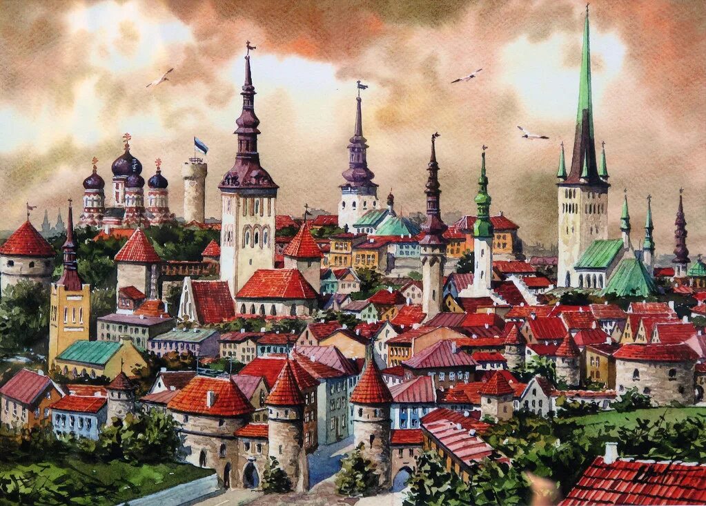 Таллинн графика. Таллин художник майсар. Таллин рисунок. Таллин в живописи. Таллин в живописи.